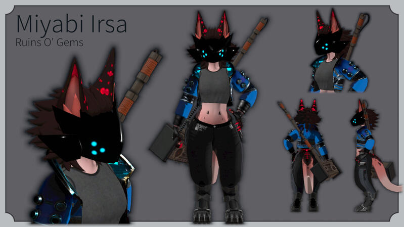Base is a Novabeast and uses multiple parts of clothing made for the model and a few other assets made by various people on booth.